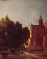 El pórtico de una iglesia Romántico John Constable